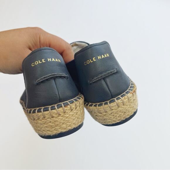 Cole Haan Cloudfeel Stitchlite Espadrille Slip-On Loafers Marine Blue - Picture 4 of 7